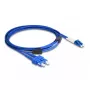 Cable de fibra óptica DeLOCK LC dúplex a SC dúplex monomodo OS2 3 m