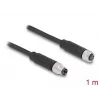 Cable DeLOCK M8 de 3 pines codificación A macho a hembra PUR TPU 1 m
