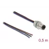 Cable de montaje DeLOCK M8 codificación A de 3 pines macho 0,5 m