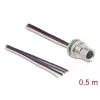Cable de montaje DeLOCK M8 codificación A de 4 pines hembra 0,5 m