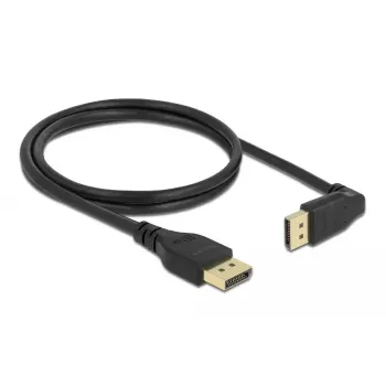 Cable DELOCK DisplayPort 1 m, DisplayPort a DisplayPort, 5,7 mm de diámetro, hasta 32 canales de audio