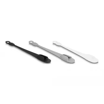 Sujetacables DeLOCK 18427 set autoadhesivo 3 uds. negro gris blanco