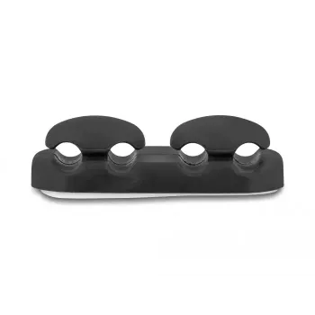 Sujetacables DeLOCK 18445 negro autoadhesivo 4 pasos