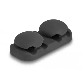 Sujetacables DeLOCK 18445 negro autoadhesivo 4 pasos