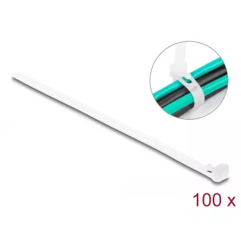 Brida de cable de velcro DeLOCK 18643 L 150 x An 7,2 mm 100 uds. blanco
