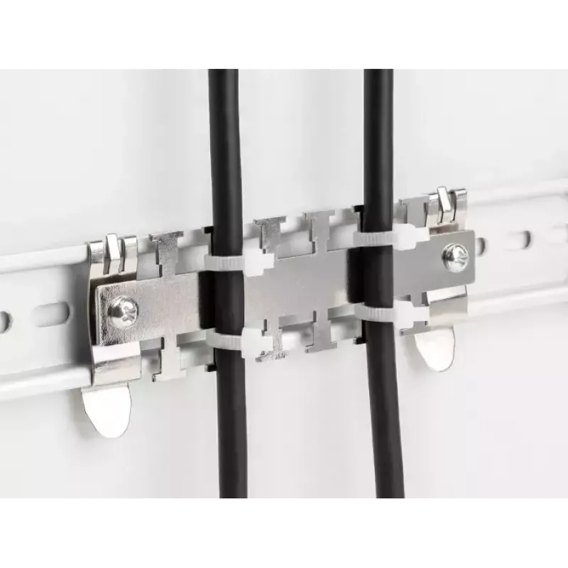 Abrazadera para cables DeLOCK para carril DIN 3,5 cm de diámetro metálico metal