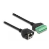 Cable RJ45 DeLOCK conector hembra Cat.6 a adaptador de regleta de bornes 30 cm