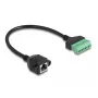 Cable RJ45 DeLOCK conector hembra Cat.6 a adaptador de regleta de bornes 30 cm