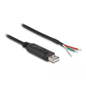 Cable adaptador USB 2.0 DeLOCK Type-A a serie RS-485 1 m negro