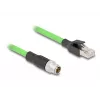 Cable de red DeLOCK M12 cable X-codificado 8 polos conector macho a conector macho RJ45 PUR (TPU) 5 m
