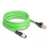 Cable de red DeLOCK M12 cable X-codificado 8 polos conector macho a conector macho RJ45 PUR (TPU) 5 m