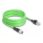 Cable de red DeLOCK M12 cable X-codificado 8 polos conector macho a conector macho RJ45 PUR (TPU) 5 m