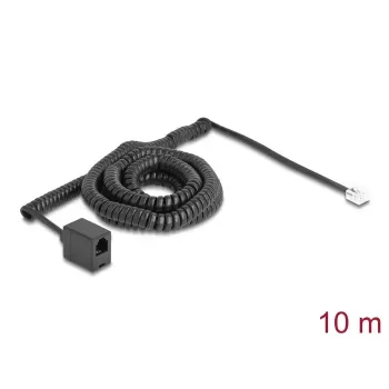 Cable de teléfono DeLOCK 90347 10 m negro RJ-11