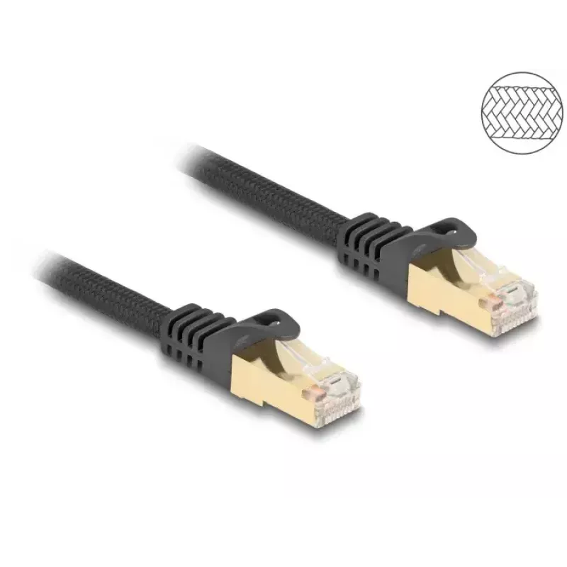 Cable de red DeLOCK RJ45 Cat.6A S/FTP 1m negro