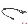 Cable divisor DC DeLOCK 83021 5,5 x 2,1 mm 1 x conector hembra a 3 x conector macho