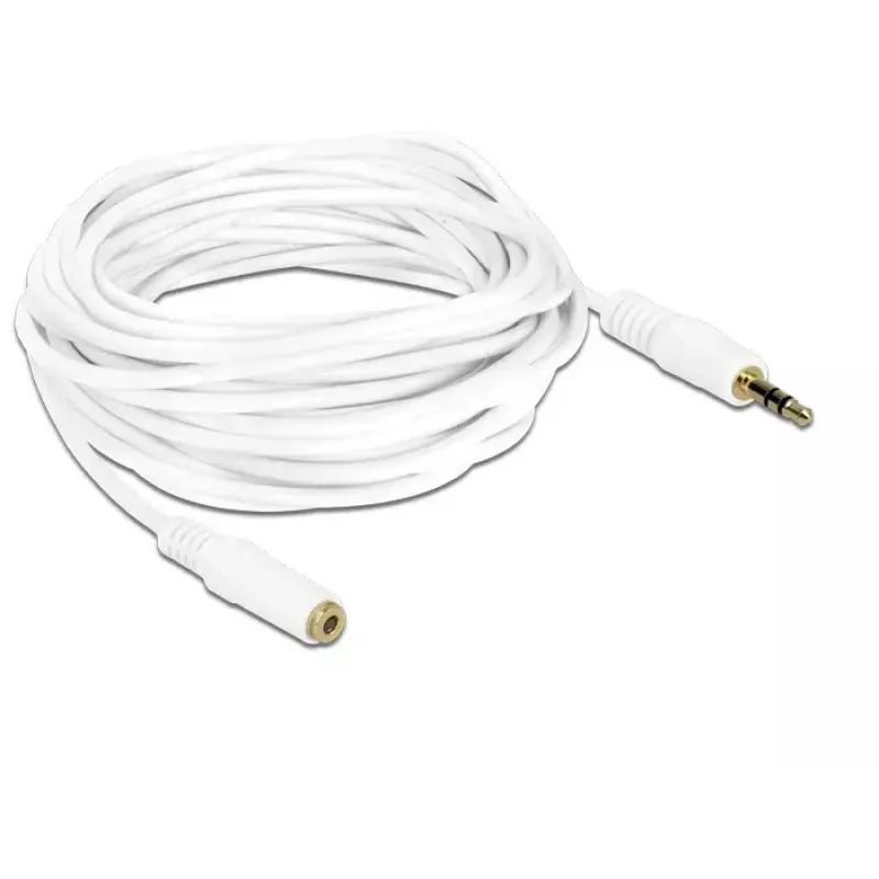 Cable de audio 3,5 mm M-H DeLOCK 83771 5 m blanco