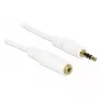 Cable de audio 3,5 mm M-H DeLOCK 83771 5 m blanco