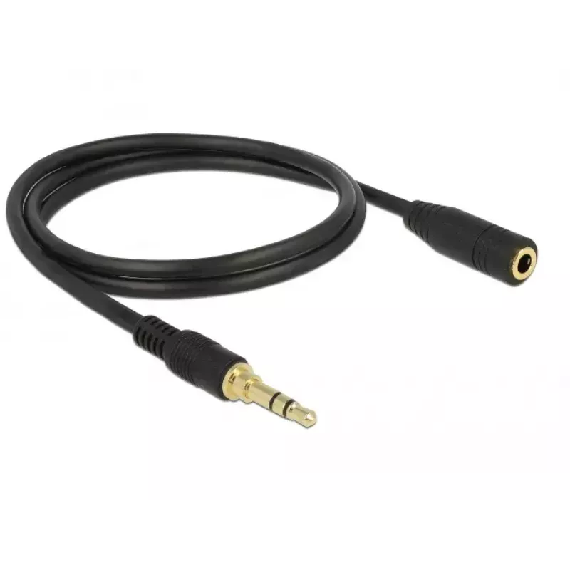 Cable de audio 3,5 mm conector macho a conector hembra DeLOCK 85578 2m negro