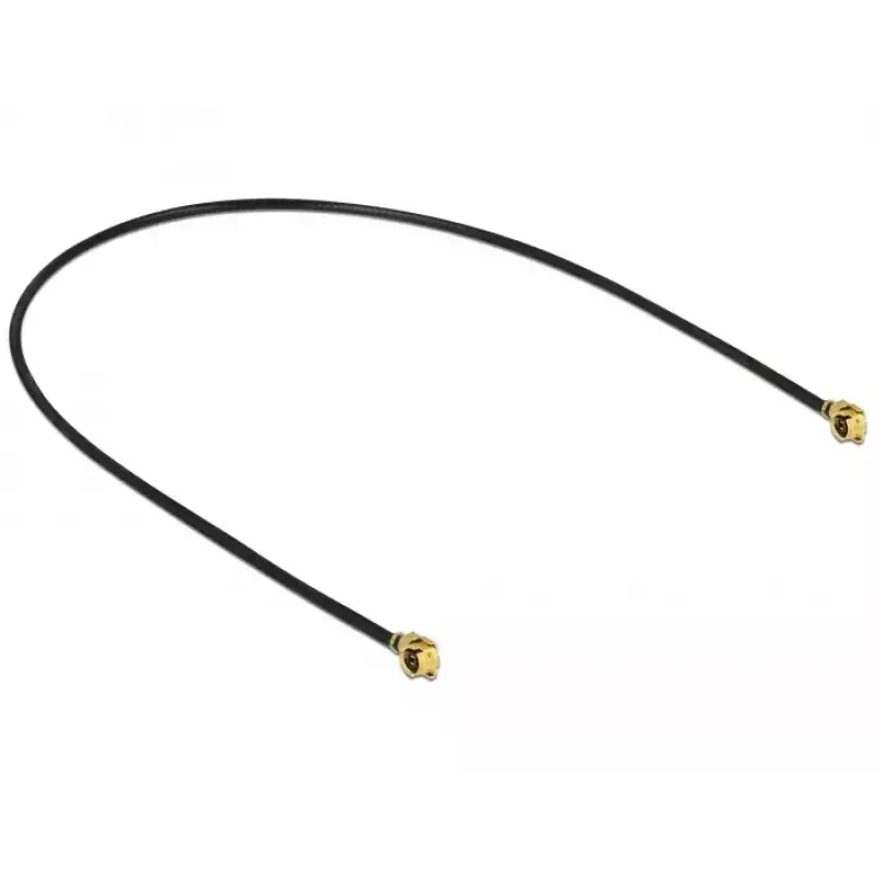 Cable coaxial DeLOCK 89608 0,2m MHF (I-PEX) negro oro