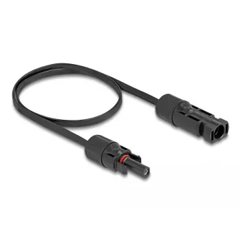 Cable DeLOCK DL4 Solar plano conector macho a conector hembra 60 cm negro 3,3 mm²