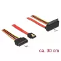 Cable SATA DeLOCK 85515 SATA 15-pin 1 x SATA 22 pin 1 x SATA 7 pin multicolor