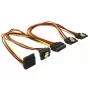 Cable SATA DeLOCK 60148 0,3 m SATA 15 polos 4 x SATA 15 polos beige naranja rojo amarillo