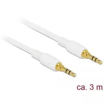 Cable de audio DeLOCK 85552 3m 3,5 mm blanco
