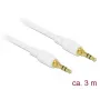 Cable de audio DeLOCK 85552 3m 3,5 mm blanco