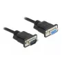 DeLOCK 86619 Cable alargador serie, DB-9 macho a DB-9 hembra, 4 m, negro