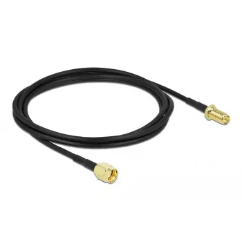 Cable coaxial DeLOCK 90445 LMR100 2m RP-SMA negro