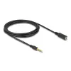 Cable de audio DeLOCK 85733 3 m conector macho 3,5 mm a conector hembra Negro dorado
