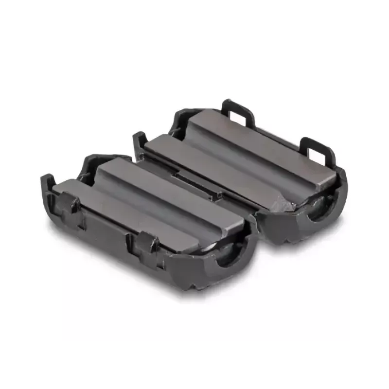 Pinza para núcleo de ferrita DELOCK 80943, negro, níquel/plástico/zinc, 25,2 × 13 × 11,8 mm, pack de 2