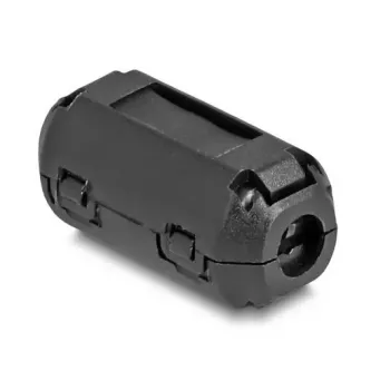 Pinza para núcleo de ferrita DELOCK 80943, negro, níquel/plástico/zinc, 25,2 × 13 × 11,8 mm, pack de 2