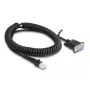 Cable espiral DeLOCK RJ50 conector macho a D-Sub 9 conector hembra 1,5 m negro