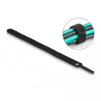 Bridas de velcro DeLOCK 19011 200x12 mm negro 10 uds.