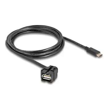 Módulo Keystone DeLOCK USB 2.0 conector hembra A a conector macho USB Type-C 250° 1,5 m