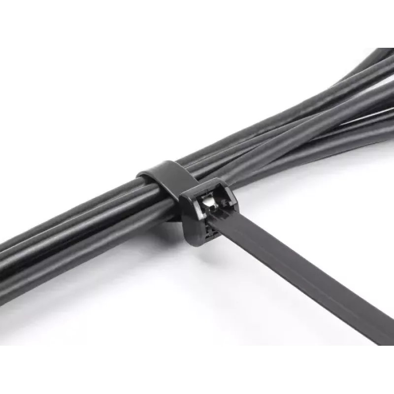 DeLOCK Bridas con lengüeta metálica, 203 x 12.7 mm, negro, 10 uds.