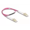 Cable de fibra óptica DeLOCK LC Duplex a LC Duplex OM4 0,5m