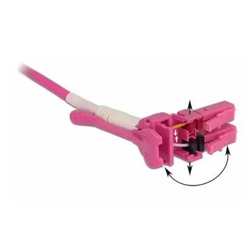 Cable de fibra óptica DeLOCK 85133 2m LC rosa