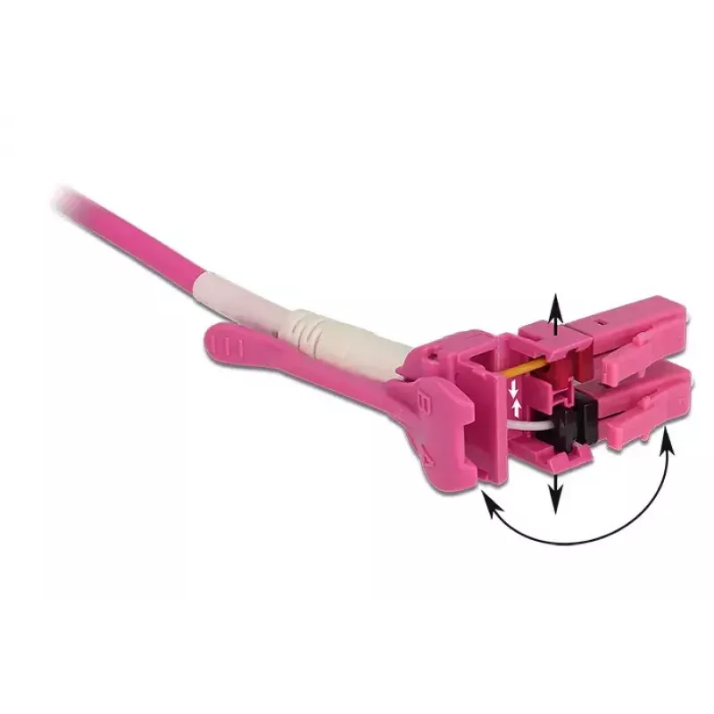 Cable de fibra óptica DeLOCK 85133 2m LC rosa