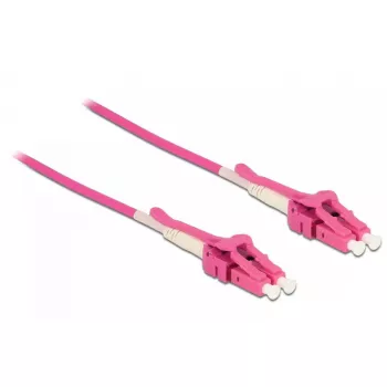 Cable de fibra óptica DeLOCK 85133 2m LC rosa