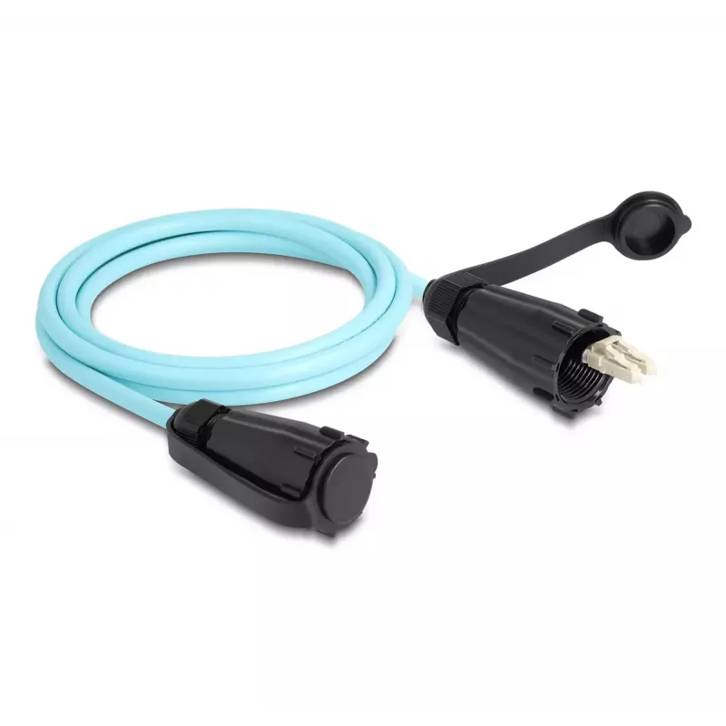Cable de fibra óptica DeLOCK LC Duplex a LC Duplex OM3 IP68 2 m