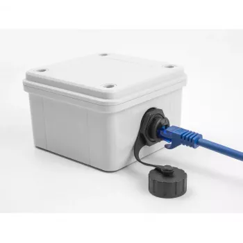 Adaptador de cable DeLOCK RJ50 hembra a RJ50 hembra IP68 sumergible negro