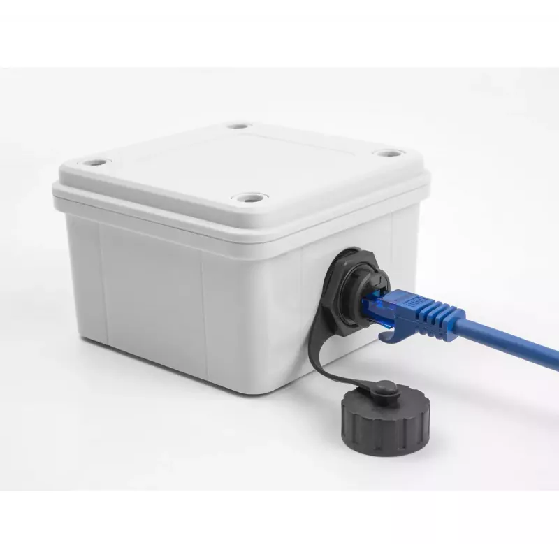 Adaptador de cable DeLOCK RJ50 hembra a RJ50 hembra IP68 sumergible negro