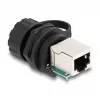 Adaptador de cable DeLOCK RJ50 hembra a RJ50 hembra IP68 sumergible negro