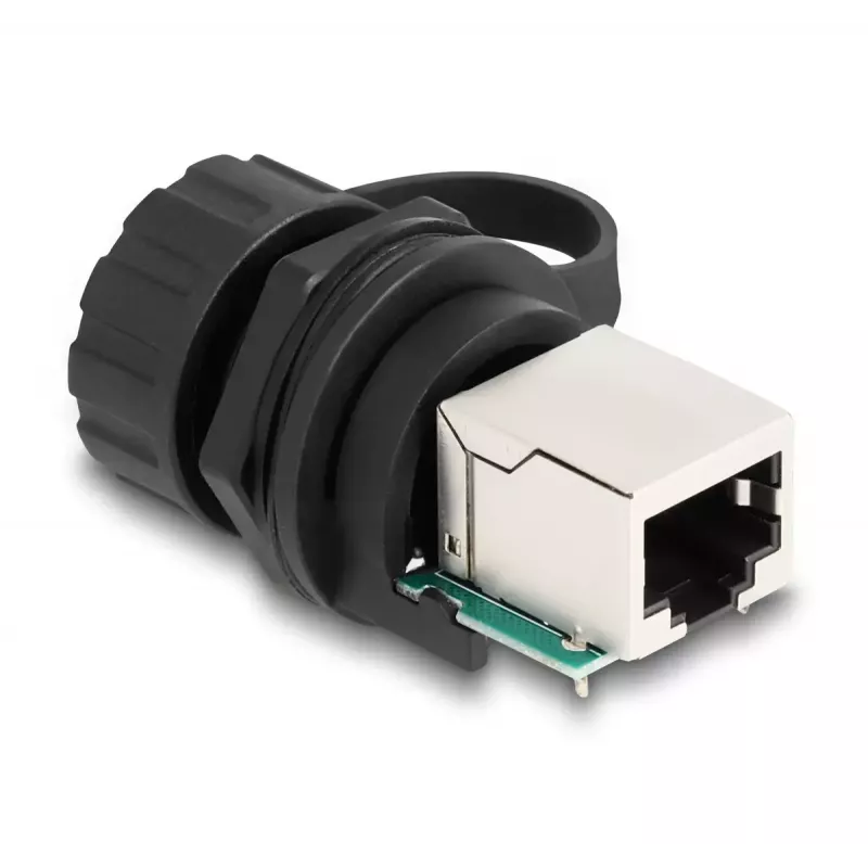 Adaptador de cable DeLOCK RJ50 hembra a RJ50 hembra IP68 sumergible negro