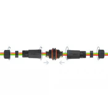 Conector de cable eléctrico DELOCK 86913 recto 85–260V negro 25×114 mm