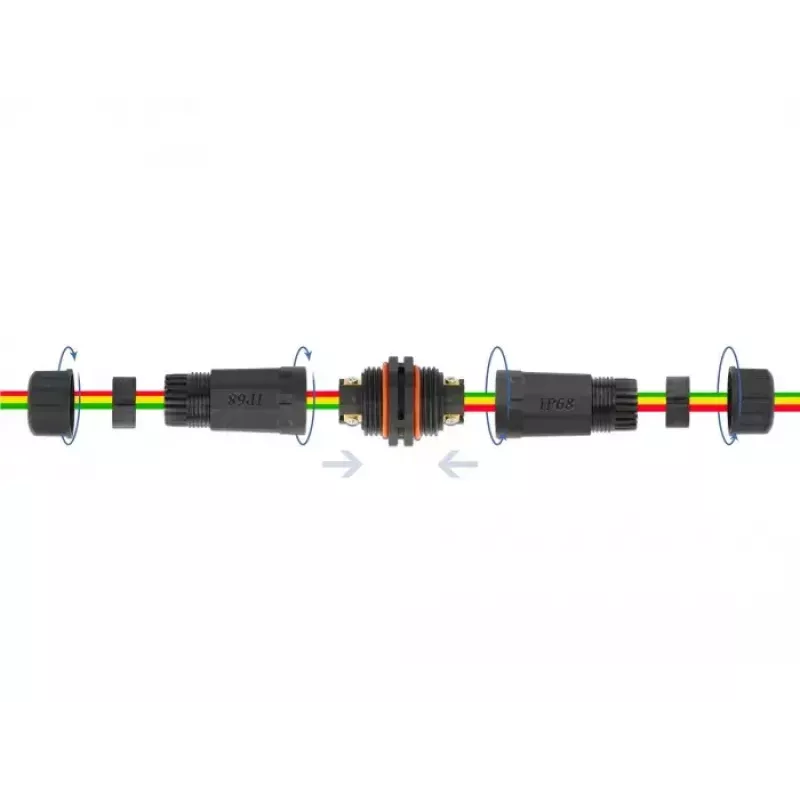 Conector de cable eléctrico DELOCK 86913 recto 85–260V negro 25×114 mm