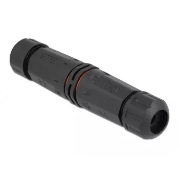 Conector de cable eléctrico DELOCK 86913 recto 85–260V negro 25×114 mm