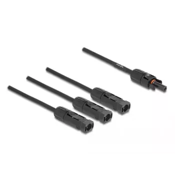 Divisor de cable DeLOCK DL4 cable divisor solar 1 x hembra a 3 x macho 35 cm negro